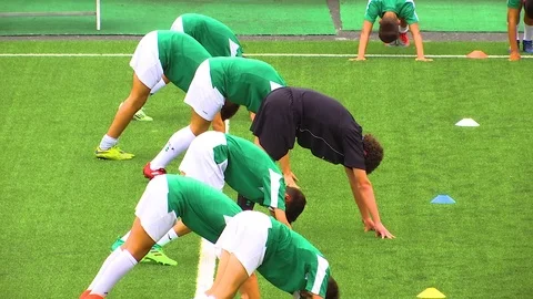 Football Junior Training Stock Footage 78974173
