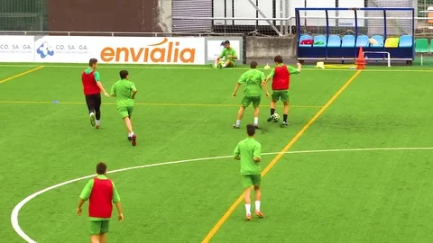 Football Junior Training Stock Footage 78974191