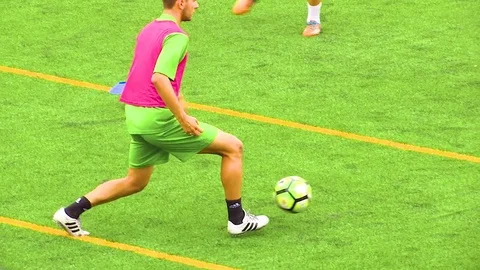 Football Junior Training Stock Footage 78974194