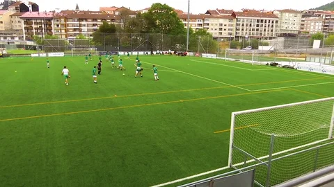 Football Junior Training Stock Footage 78974503