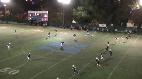 Football kick off return for touchdown Stock-Footage 23814070