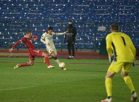 Football match between CSKA Sofia and Roma Italy Stock Photos