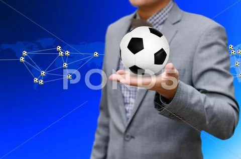 Football network, sport network concept Stock Illustration