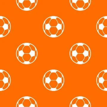 Football pattern vector orange 스톡 일러스트