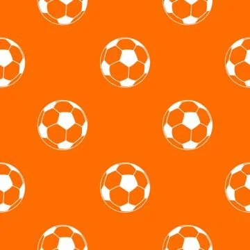 Football pattern vector orange 스톡 일러스트
