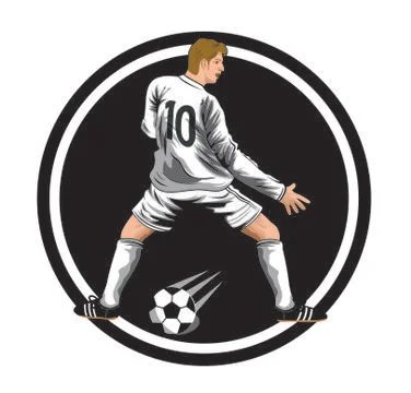 Football player vector Stock Illustration