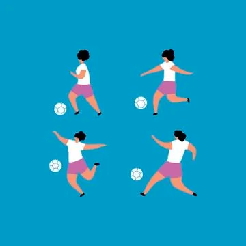 Football players Stock Illustration
