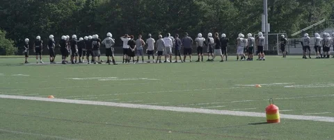 Football Practice pass Catch Stock Footage 72320848