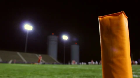 Football Practice Pylon Stock Footage 34852371