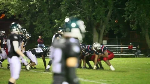 Football quarterback interception Stock Footage 56861287