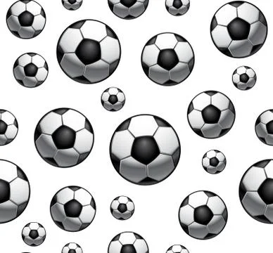 Football - realistic vector pattern Stock Illustration
