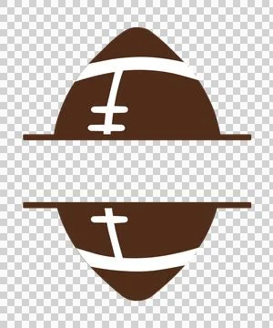 Football With Split And In Brown Stock Illustration