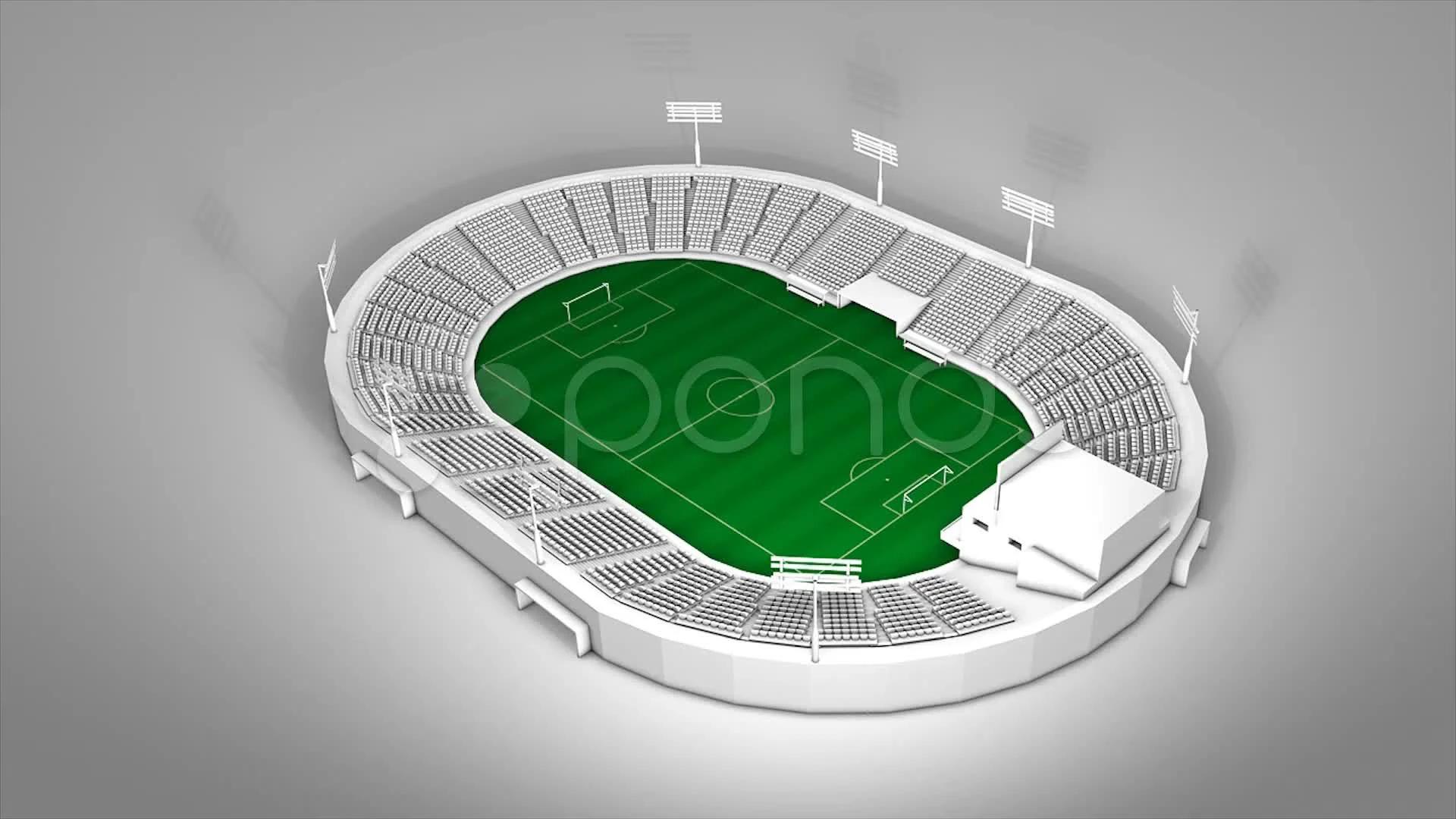 Football stadium, 360 view animation. | Stock Video | Pond5