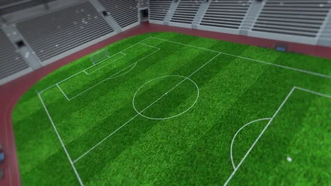 Football stadium background full of empty grass professional background  Stock Footage 251896378