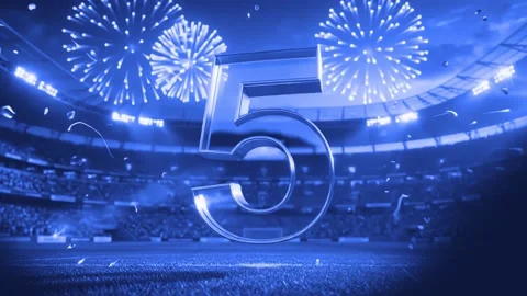Football Stadium Countdown with Alpha Transition 4K V2 Stock Footage 338373902