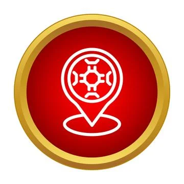 Football stadium map pointer location icon Stockillustratie