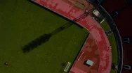 Football Stadium View From Above. Aerial View. Stock Footage