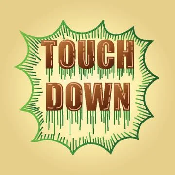 Football Strategy Text Touchdown Stock Illustration