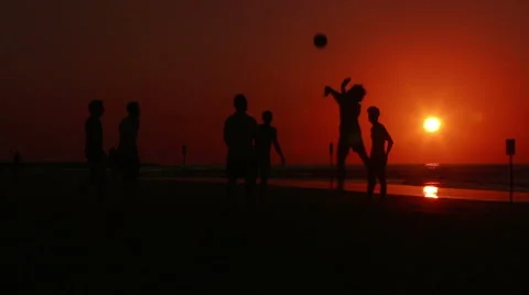 Football at sunset Video stock 45603077