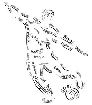Football wordcloud Stock Illustration