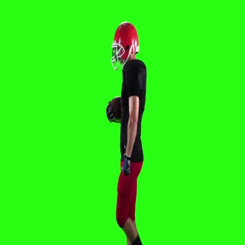 Footballer shifts the ball from hand to hand. Slow motion Stock Footage