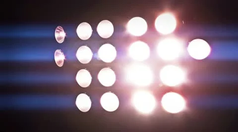Football/Sports Stadium Lights kicking on Stock Footage