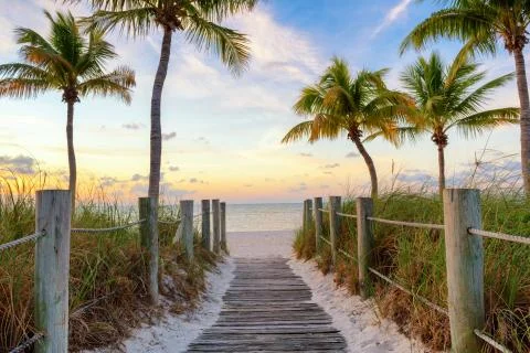 Footbridge to the beach Фото