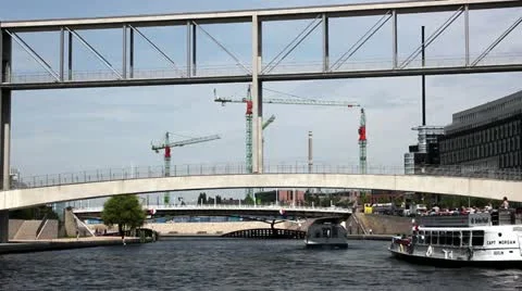 Footbridge berlin Stock Footage 11514884