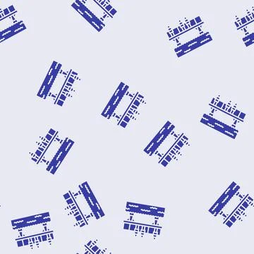 Footbridge bridge glyph seamless pattern Stock Illustration