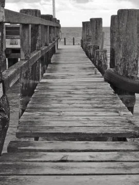Footbridge to nowhere Stock Photos
