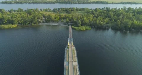 Footbridge over the water Stock Footage 138801882