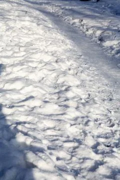 Footpath Across Winter Stock Photos