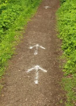 Footpath with arrows Stock Photos