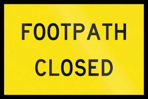 Footpath Closed In Australia Stock Illustration