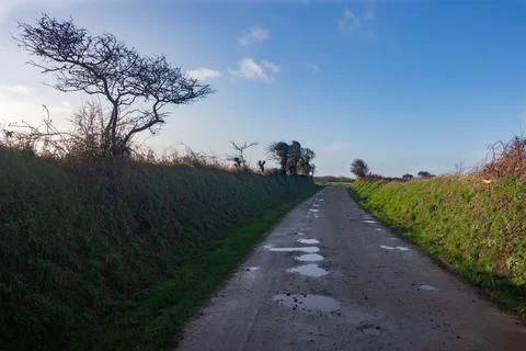 Footpath in the countryside Stock Photos
