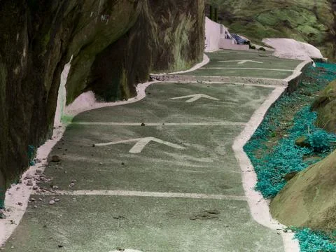 Footpath direction arrow Stock Photos