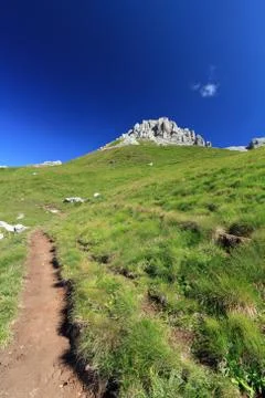 Footpath in Dolomites Stock Photos