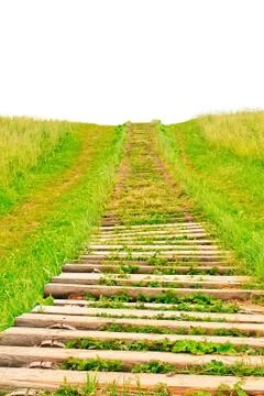 Footpath up the hill Stock Photos