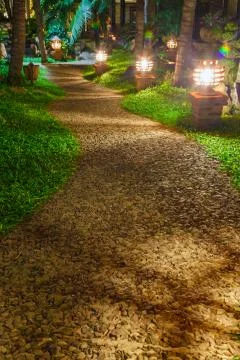 Footpath in a hotel Foto stock