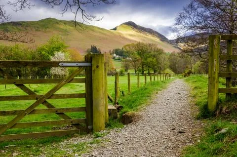 Footpath in the Lake District Stock Photos