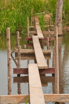 The footpath over the canal Stock Photos