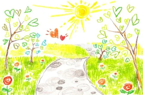 Footpath in park Ilustração Stock