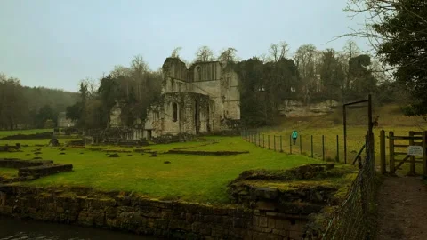Footpath to Roche Abbey Stock Footage 321474424
