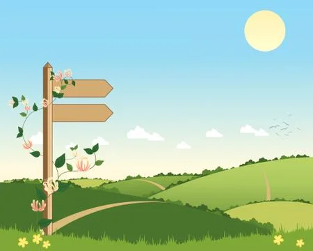 Footpath sign Stock Illustration