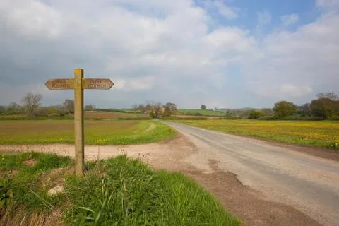Footpath sign Stock Photos
