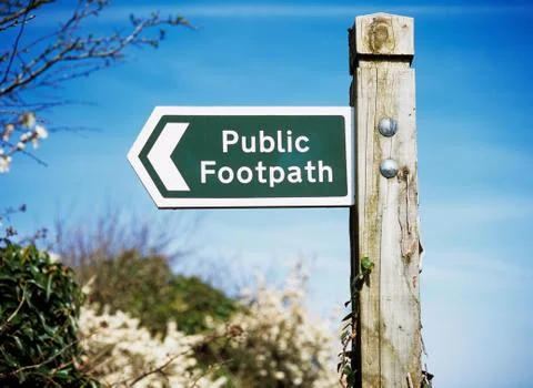 Footpath sign Stock Photos