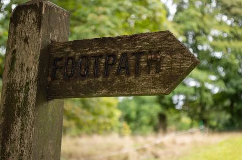 Footpath Sign Stock Photos