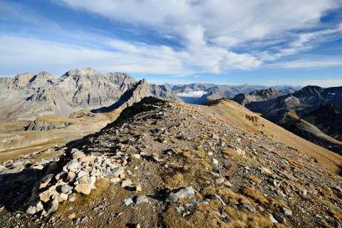 Footpath to the summit Stock Photos