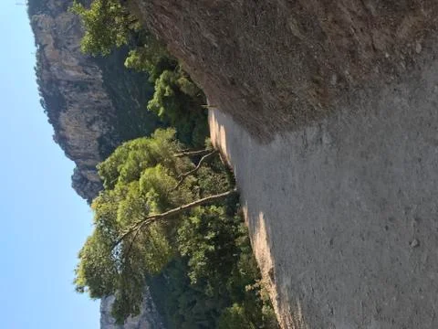 Footpath in a valley Stock Photos
