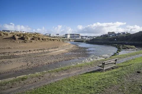 Footpath view of Bude Foto stock